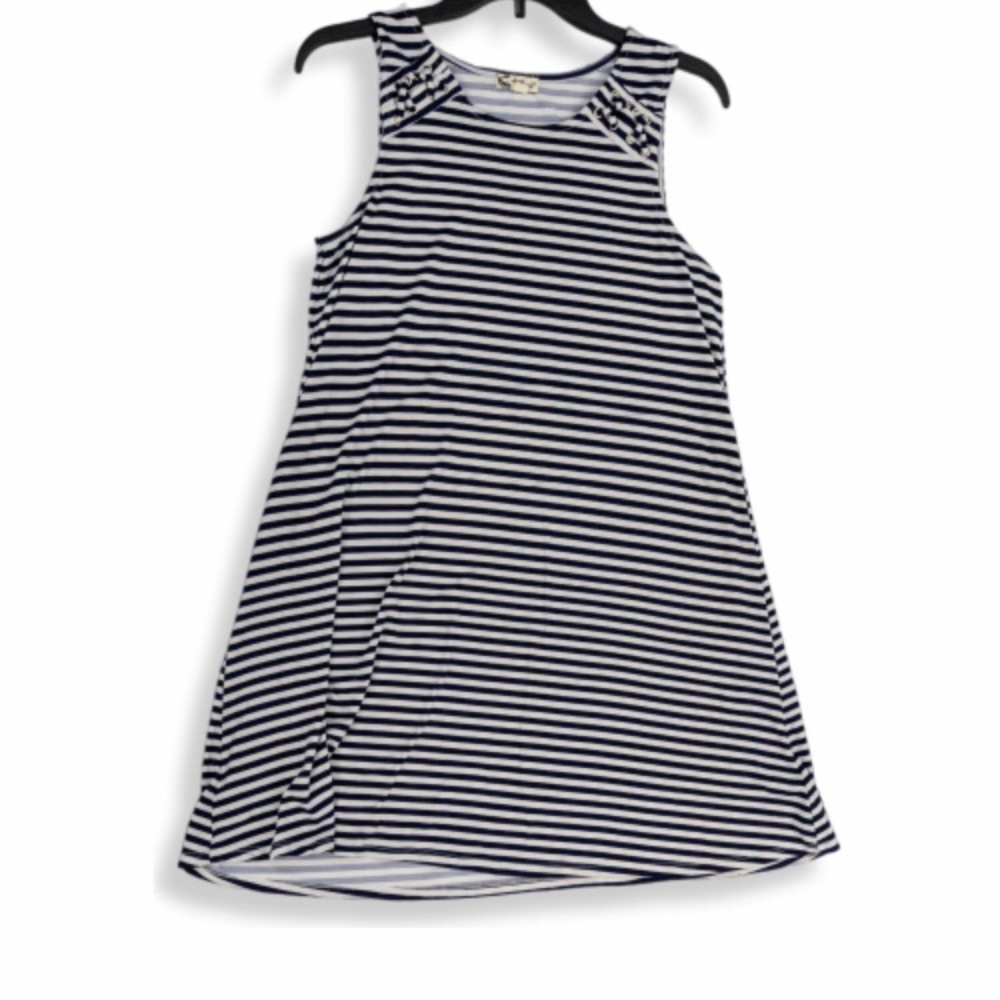 Women’s About a girl black & white stripe short dress size small